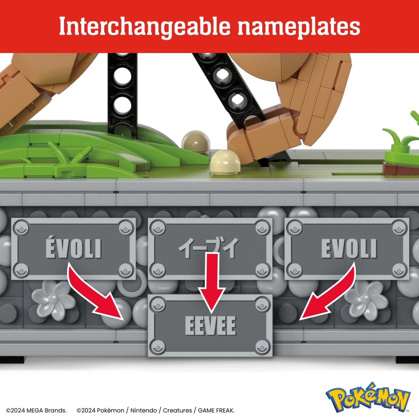 MEGA Pok¨¦mon Motion Eevee Building Toy Kit (1366 Pieces) For Collectors