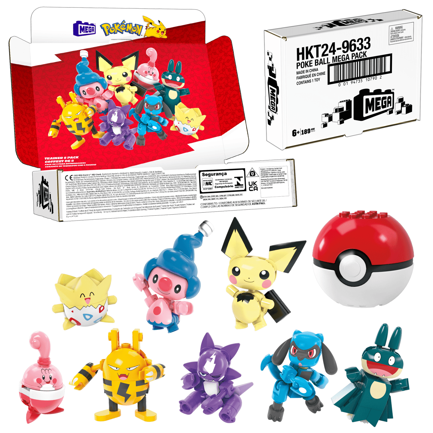 Mega Pok¨¦mon Figurines Articul¨¦es Coffret de 8 Pour Dresseur