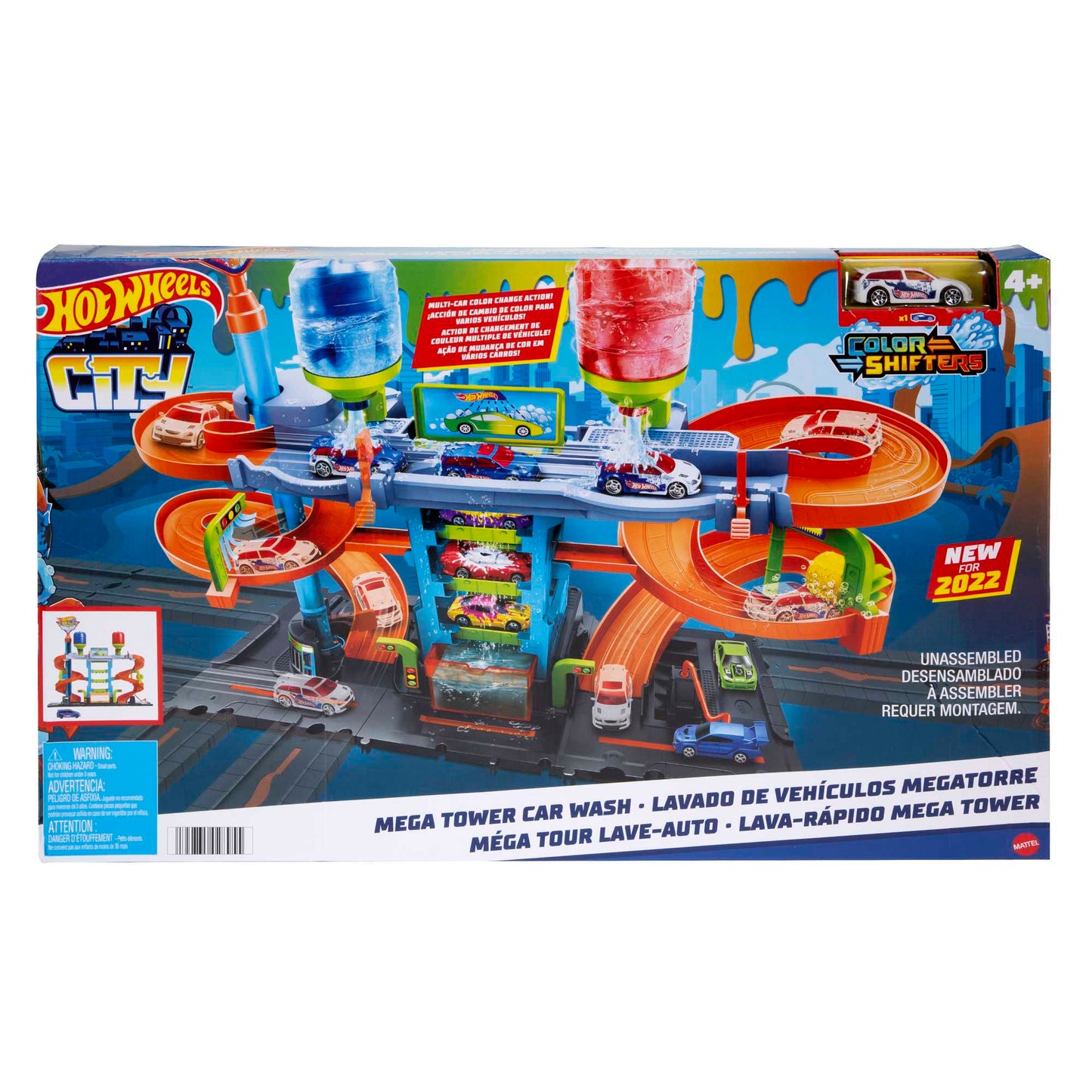 Hot Wheels City Pista de Brinquedo Lava-r¨¢pido Mega Torre