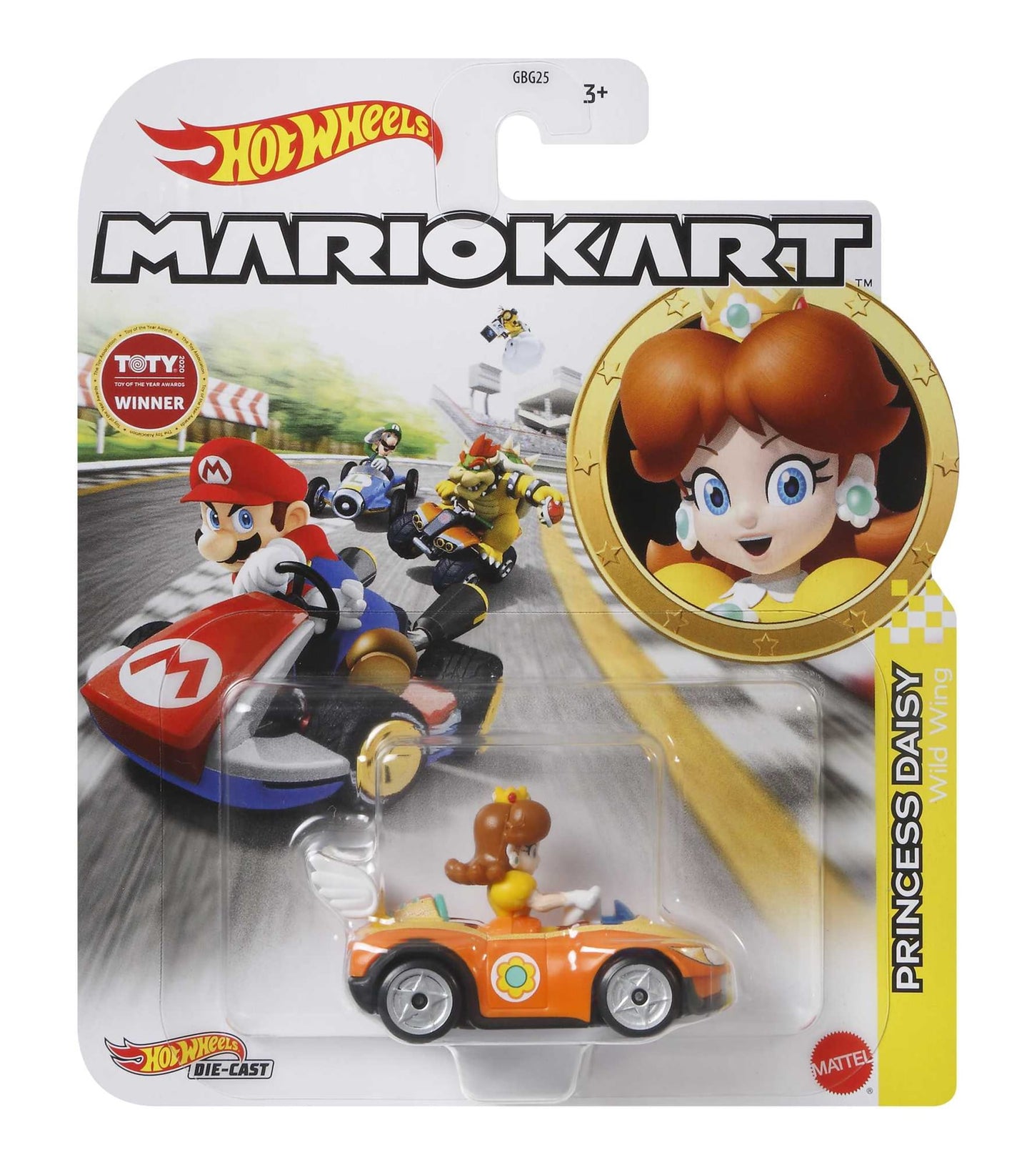 Hot Wheels Mario Kart Veh¨ªculo de Juguete Princesa Daisy Wild Wing