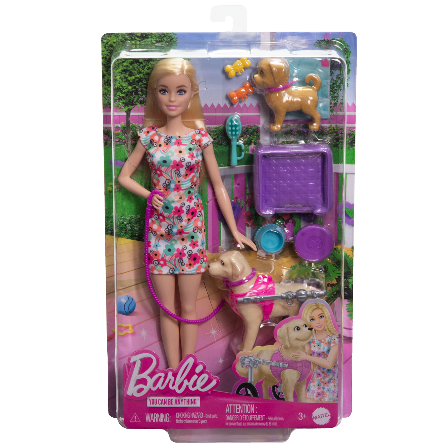 Barbie Poup¨¦e, Chiot et Chien Dans Un Fauteuil Roulant, Accessoire