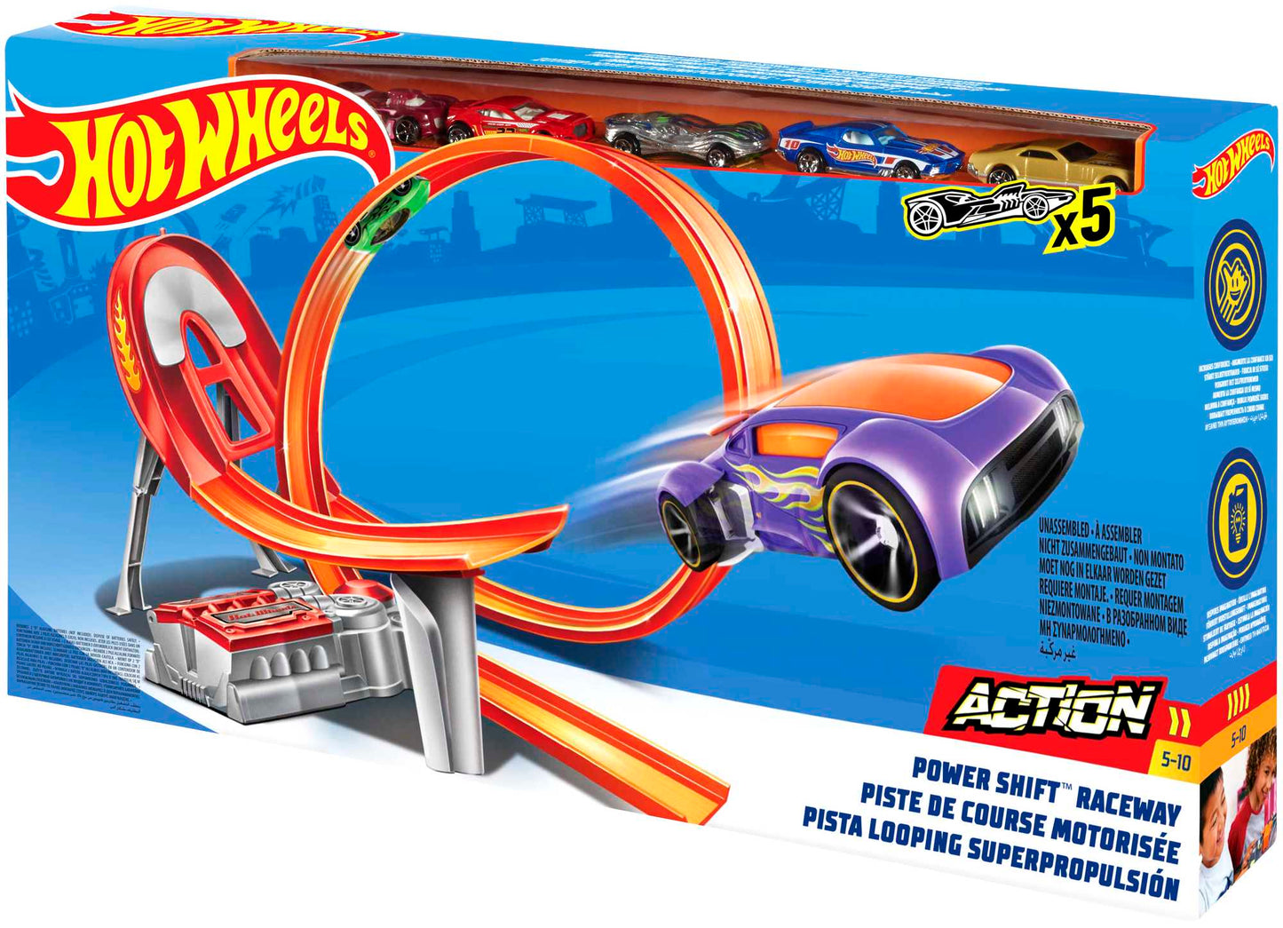 Hot Wheels? Coffre Piste de Course Motoris¨¦e