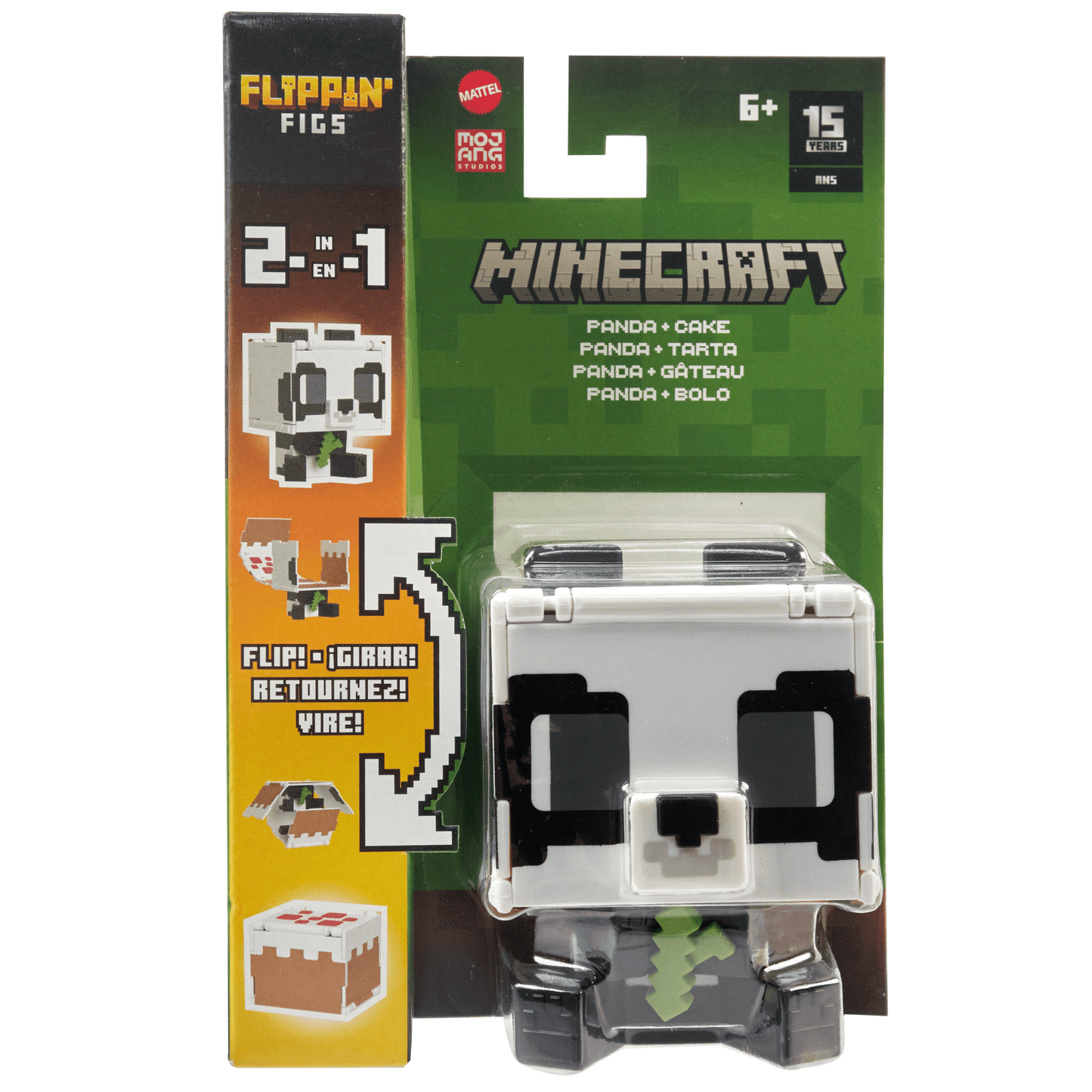 Minecraft Flippin¡¯ Figs Figures Collection, 2-In-1 Fidget Play, 3.75-in Scale & Pixelated Design (Characters May Vary)