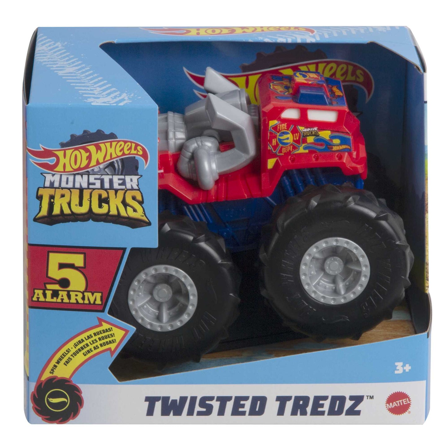 Hot Wheels Monster Trucks Veh¨ªculo de Juguete 1:43 Llantas Todo Terreno 5 Alarm