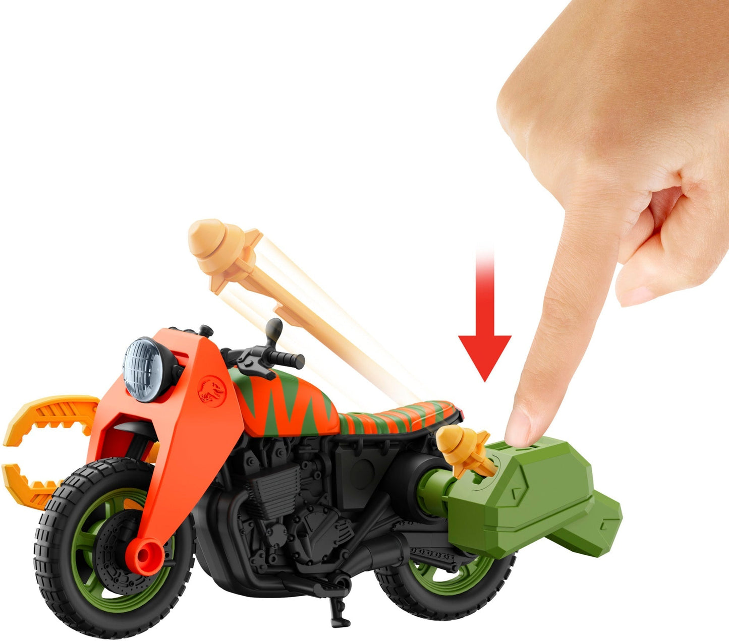 Jurassic Park ¡¯93 Classic Dennis Nedry Action Figure, Motorcycle & Dinosaur Toy Set, 3.75-in Scale