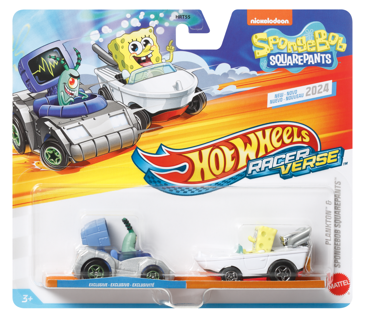 Hot Wheels RacerVerse Ve¨ªculo de Brinquedo Bob Esponja e Plankton