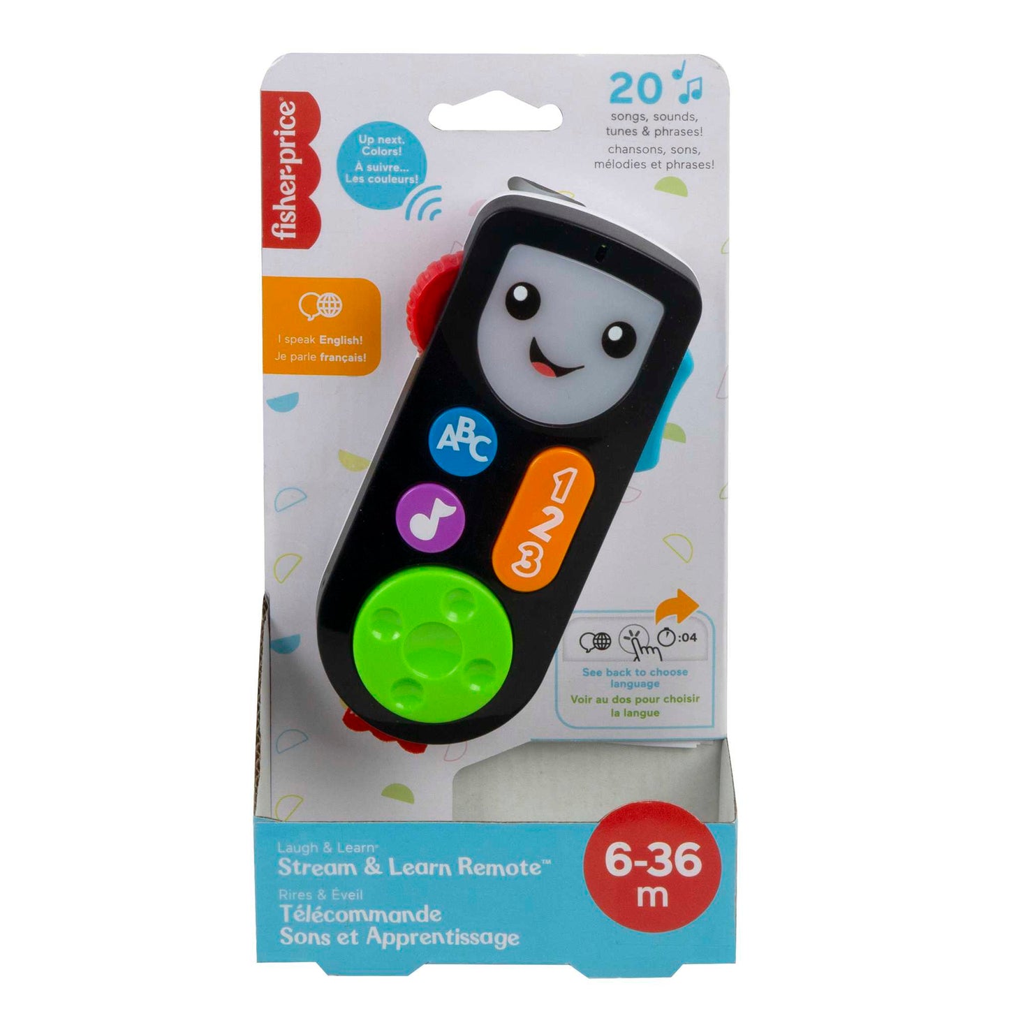 Fisher-Price Rires et ¨¦veil T¨¦l¨¦commande Sons et Apprentissage Version Anglaise et Fran?aise