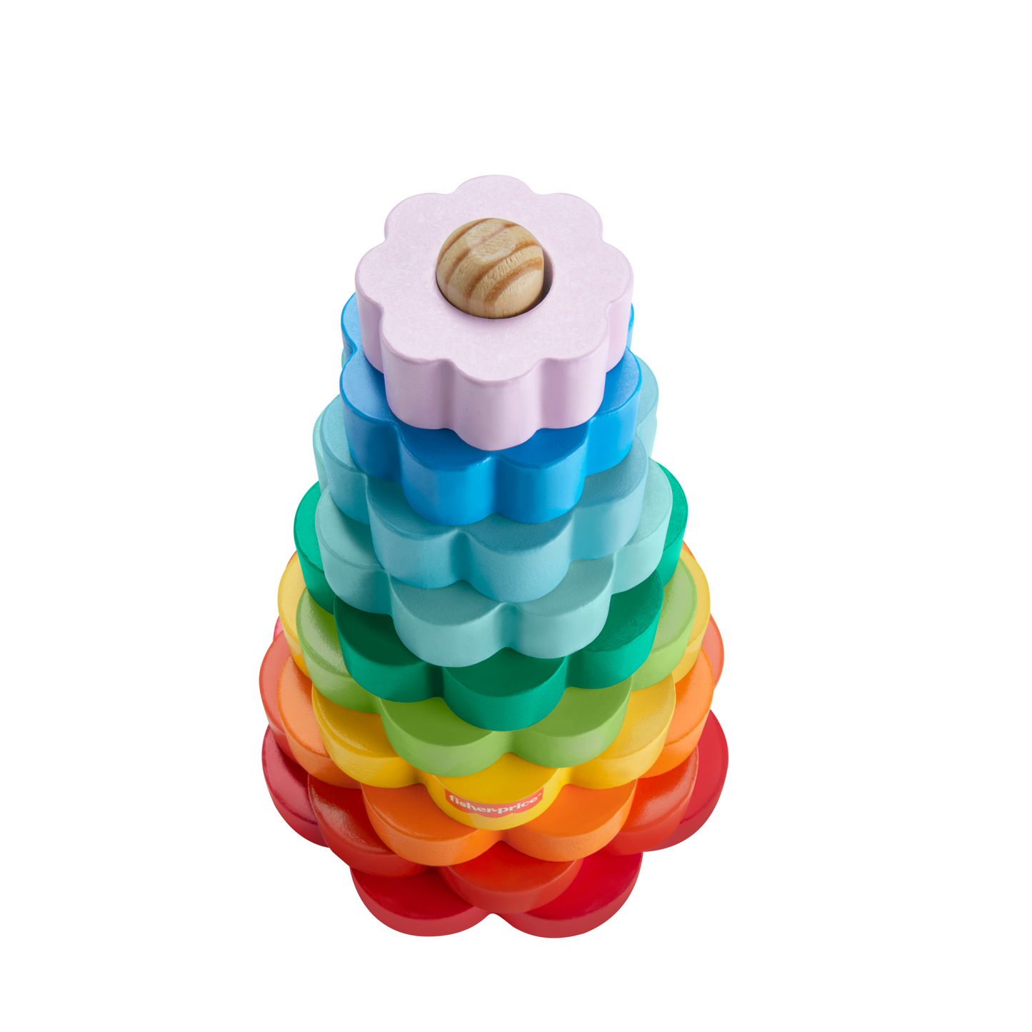 Fisher-Price Empileur D¡¯Anneaux en Bois, Triage, 10 ¨¦l¨¦ments