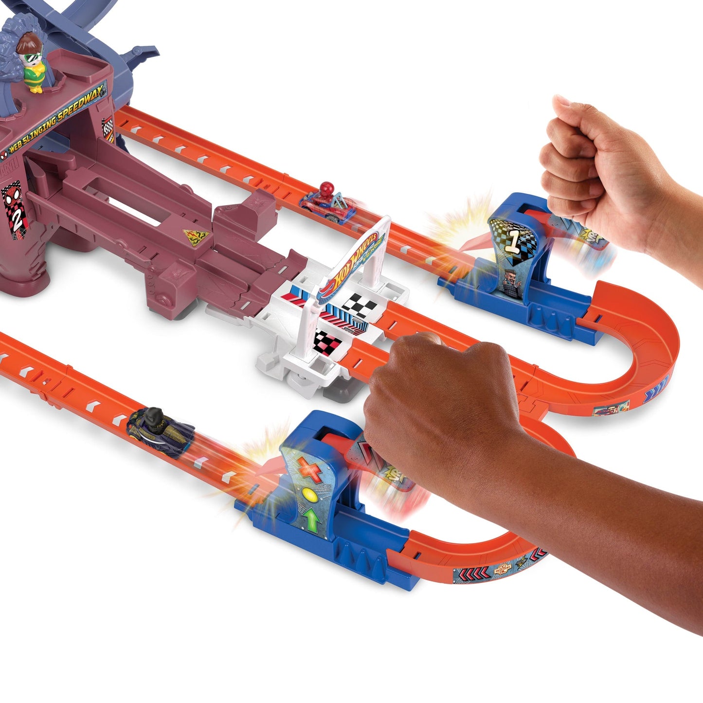 Hot Wheels?-Racerverse-Piste de Course Mobile de Spiderman-Coffret
