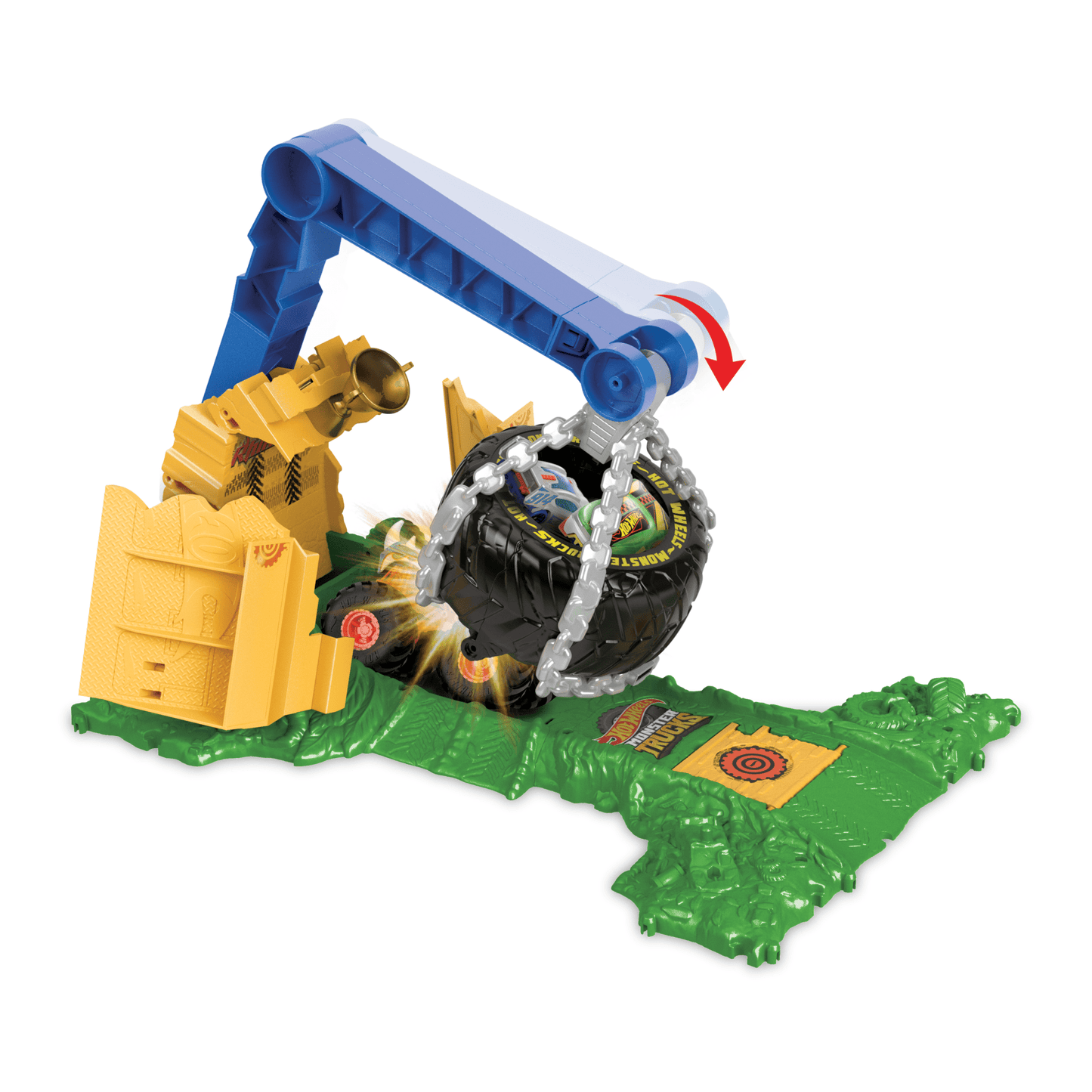 Hw  Monster Trucks  Coffret de Jeu  D¨¦fi ¨¤ Plein Gaz Rhinomite