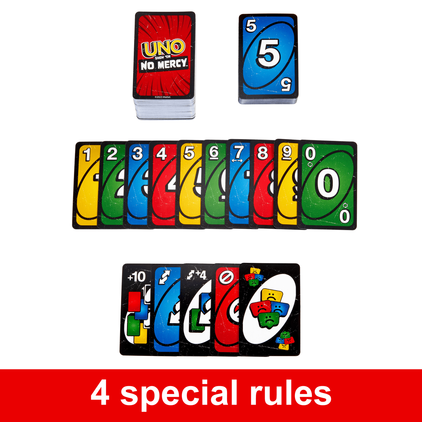 UNO Show ¡®Em No Mercy Card Game in Storage & Travel Tin For Kids, Adults & Family Nights & Parties