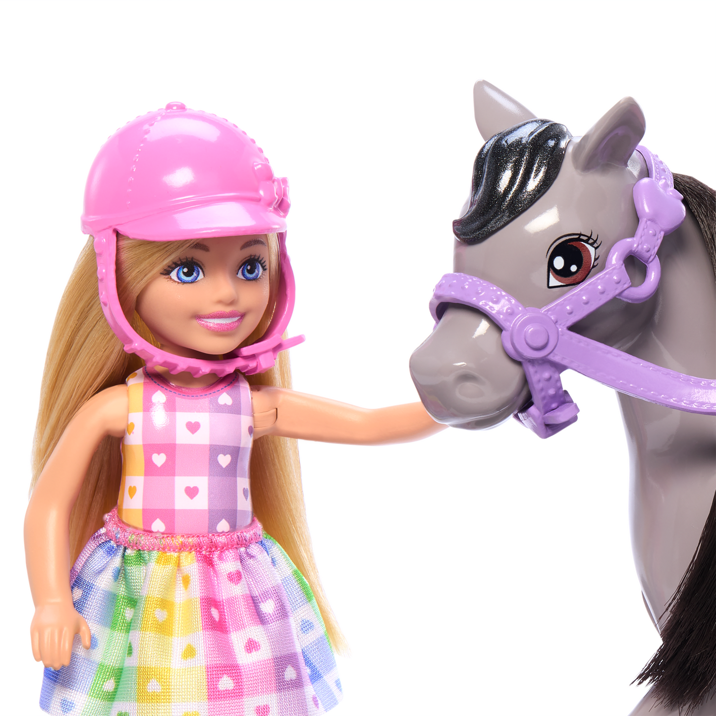 Barbie  Chelsea  Coffret  Poup¨¦e et Poney, Casque, Genoux Pliables