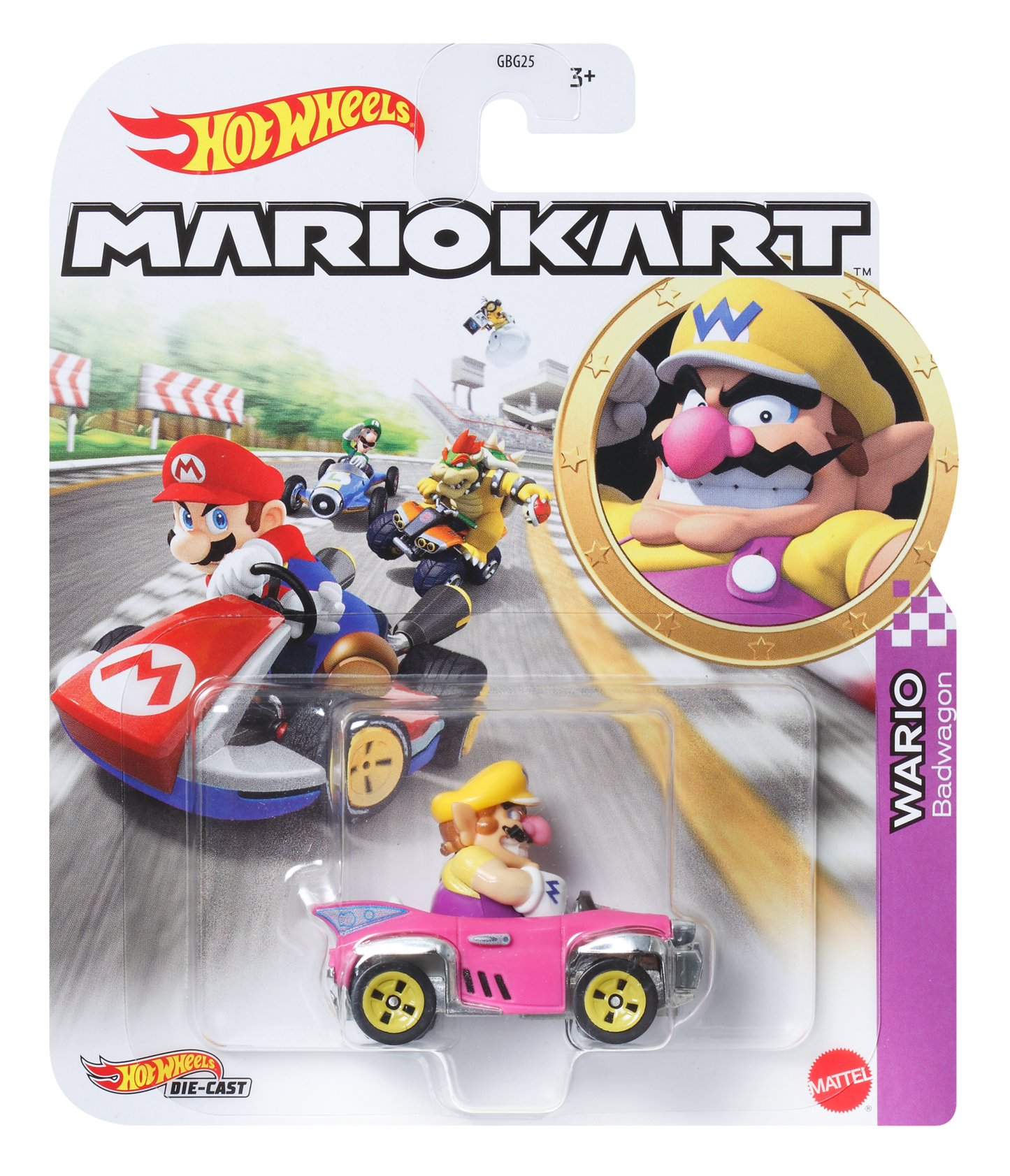 Hot Wheels Mario Kart Veh¨ªculo de Juguete Wario Badwagon