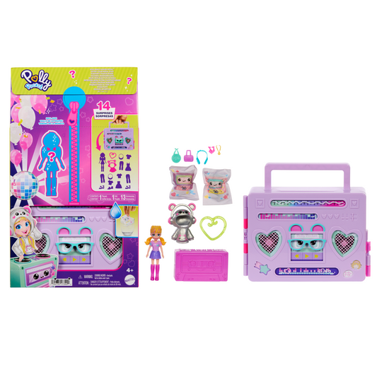 Polly Pocket Coffret de Jeu et Poup¨¦e R¨¦v¨¦lation Tenues Danse Disco