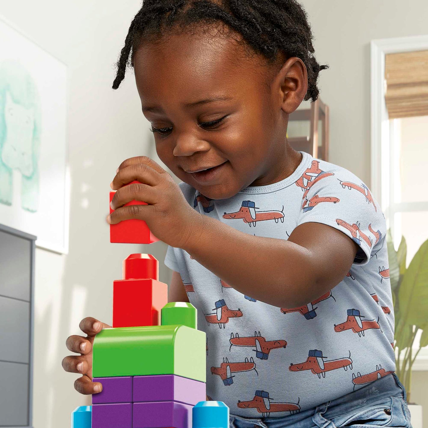 Mega Bloks Jogo de Constru??o Bolsa de Constru??o de 60 pe?as azul