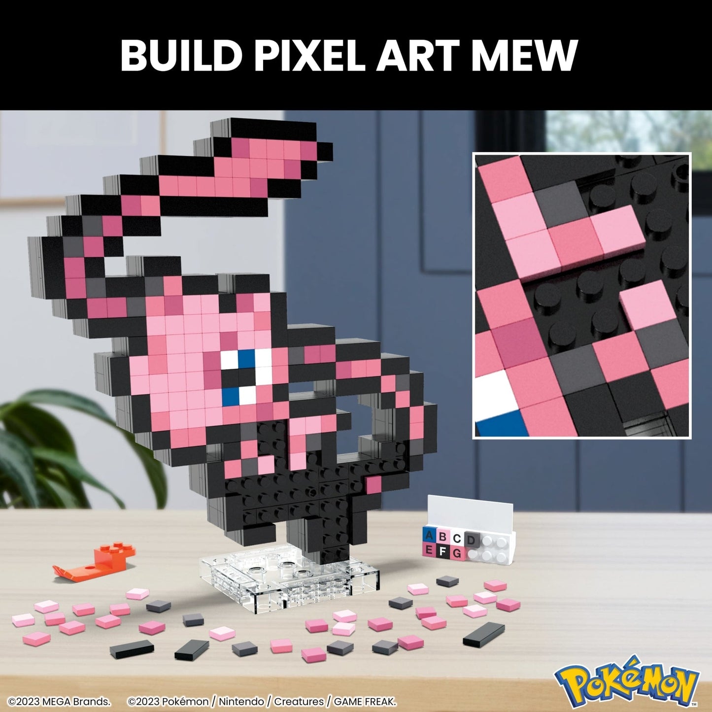 MEGA Pok¨¦mon Mew Building Toy Kit (434 Pieces) Retro Set For Collectors