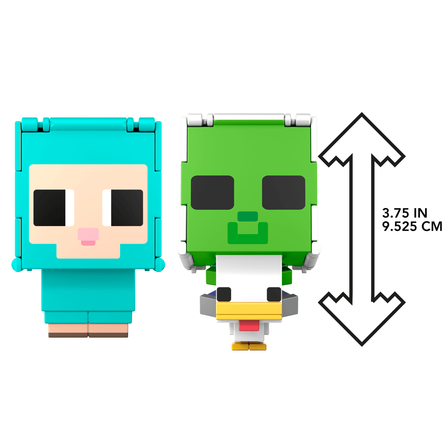 Minecraft Flippin¡¯ Figs Sheep & Chicken Figures 2-Pack, 2-In-1 Fidget Play & Pixelated Design