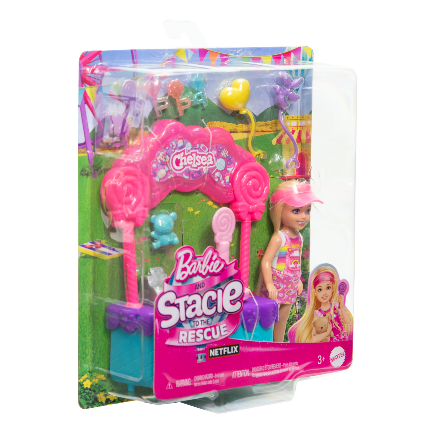 Barbie  Poup¨¦e Chelsea et Kiosque ¨¤ Sucettes et Bonbons, 10¨¦l¨¦ments