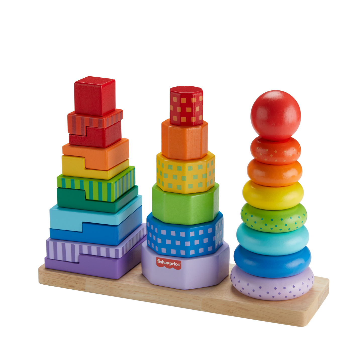 Fisher-Price Trieur de Formes Empilo en Bois, Triage, 26 ¨¦l¨¦ments