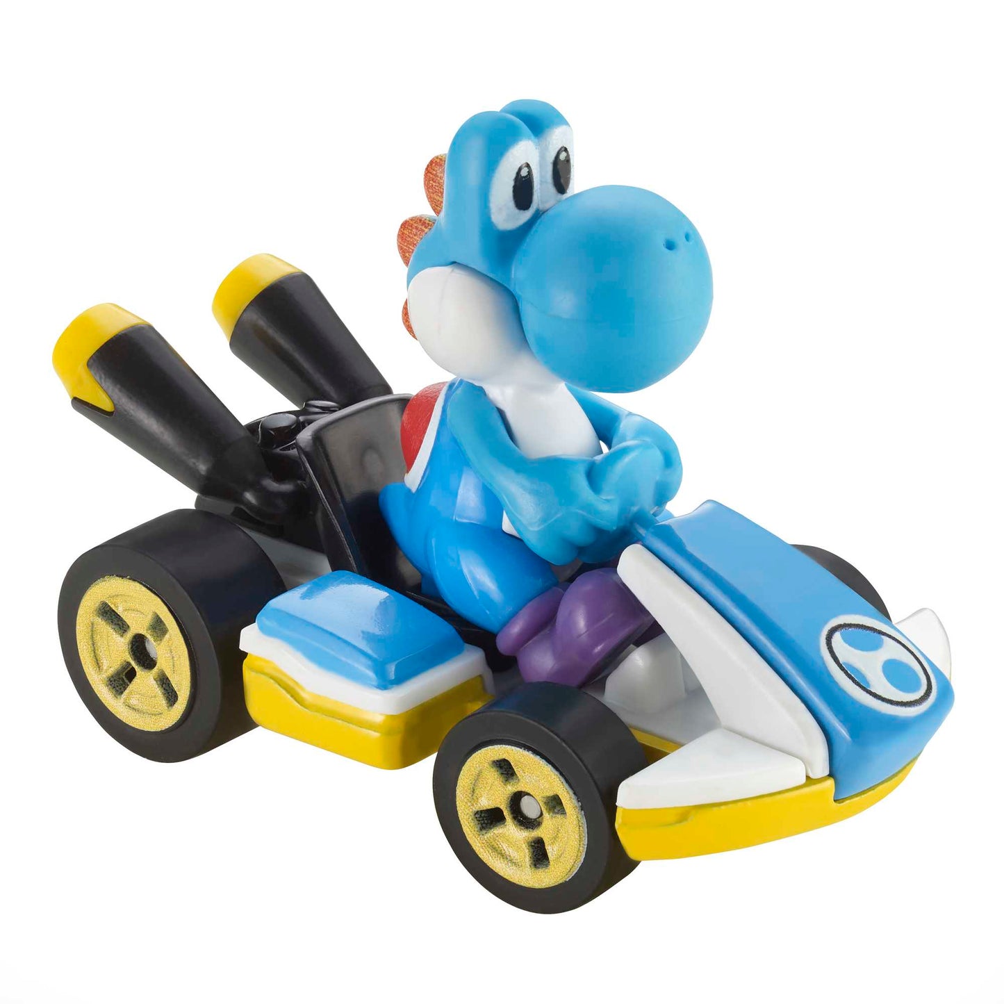 Hot Wheels Mario Kart Veh¨ªculo de Juguete Paquete de 4 con Diddy Kong, Waluigi, Toad y Yoshi azul