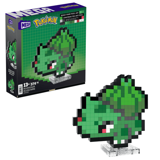 MEGA Pok¨¦mon Bulbasaur Building Toy Kit (374 Pieces) Retro Set For Collectors