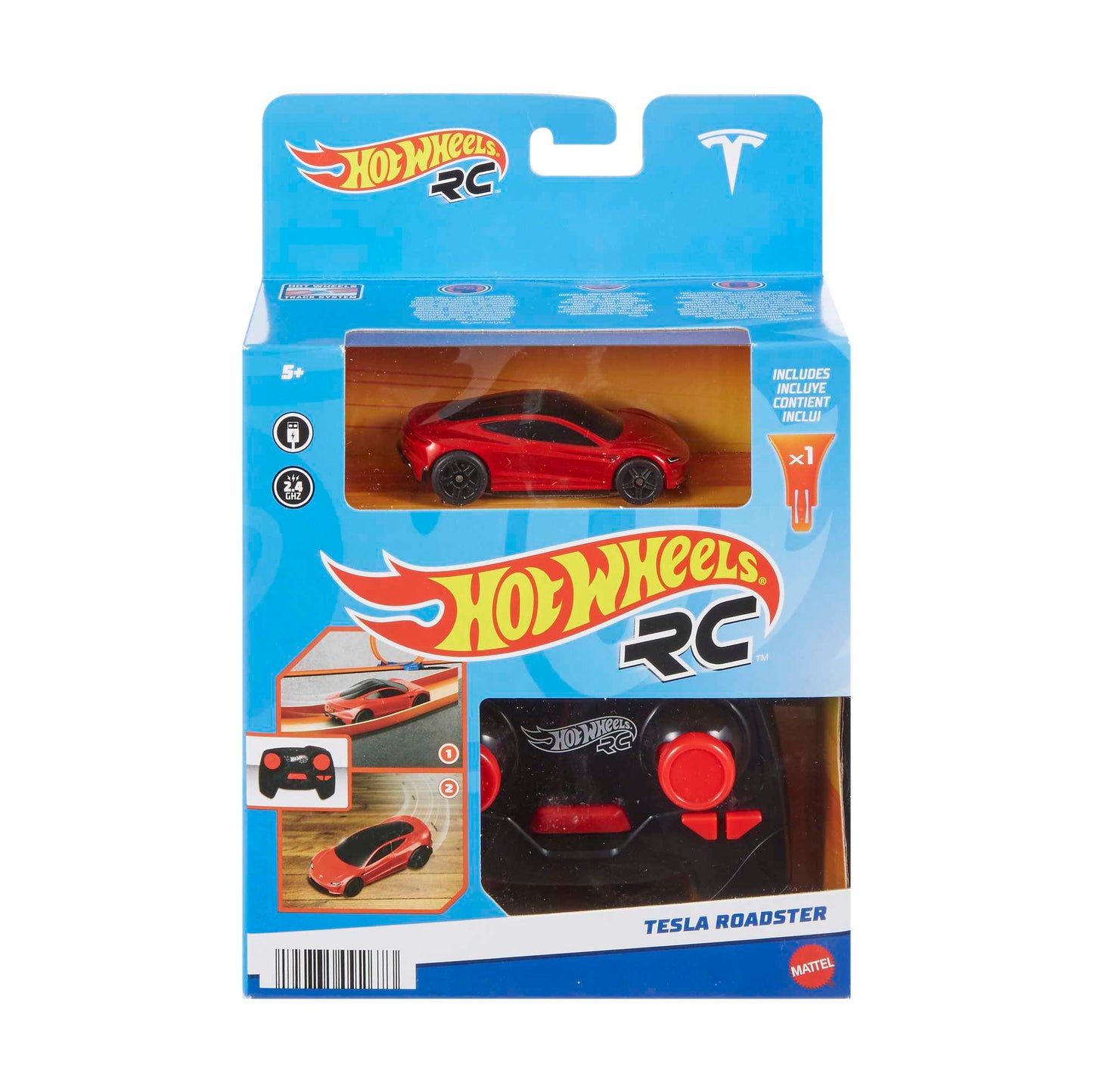 Hot Wheels Rc Tesla Roadster, ¨¦chelle?1:64, V¨¦hicule T¨¦l¨¦guid¨¦