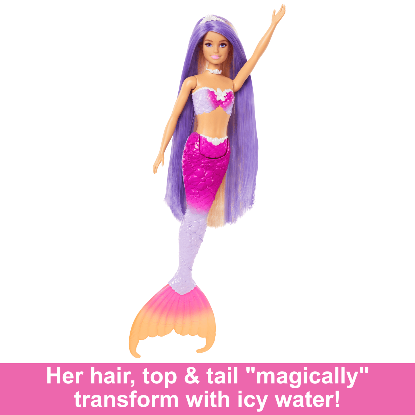 Barbie ¡°Malibu¡± Mermaid Doll With Color Change Feature, Pet Dolphin And Accessories